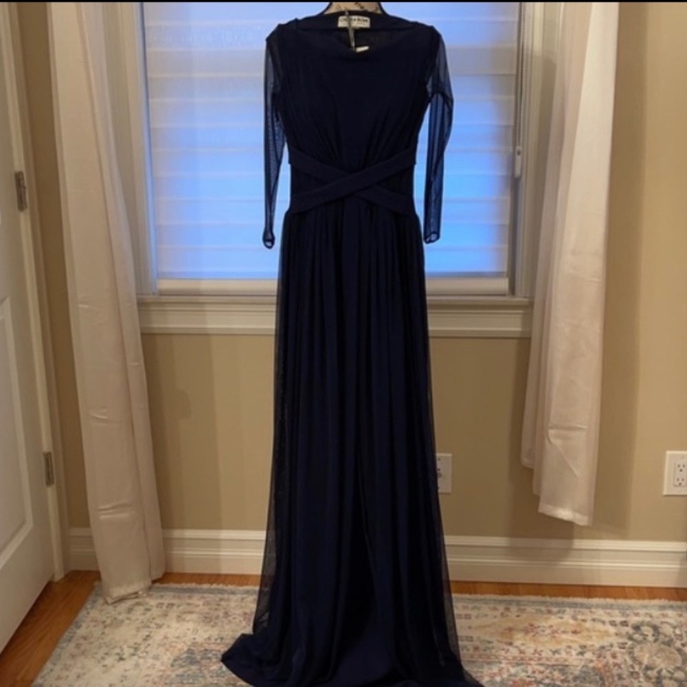 Chiara Boni Illusion sheer overlay gown